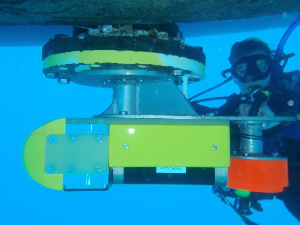 Multibeam Sonar and diver from the NOAA Ship Nancy Foster.