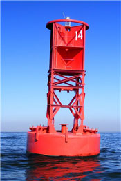 red buoy