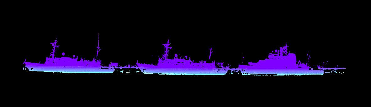laser image of NOAA ships