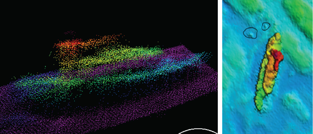 Multibeam Imagery of the vessel