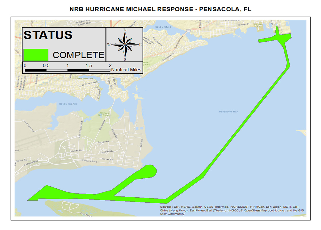 Map of NRT priority areas and completion status in Panama City.