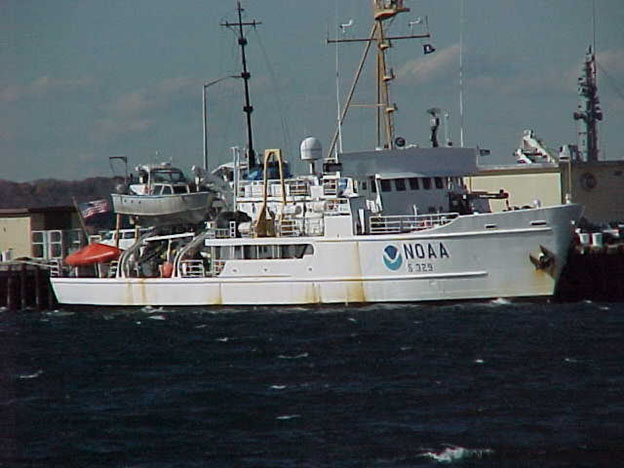 NOAA Ship Whiting alongside during the Egypt Air Flight 990 response effort.